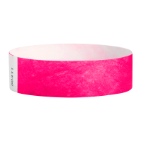 Neon Pink Tyvek Wristbands - Pk 100