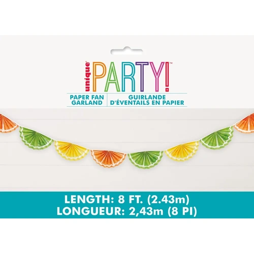 Citrus Fruit Paper Fan Garland 2.43m