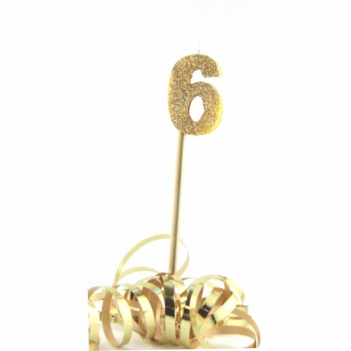Gold Glitter Long Stick Candle #6 P1