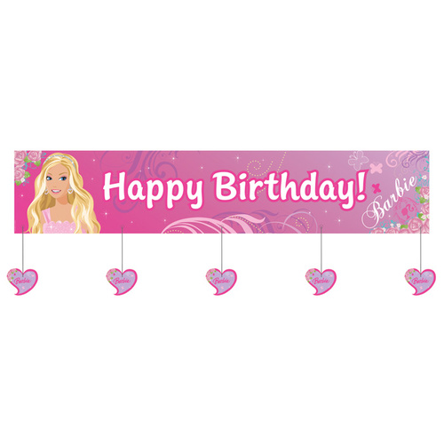 barbie birthday banner