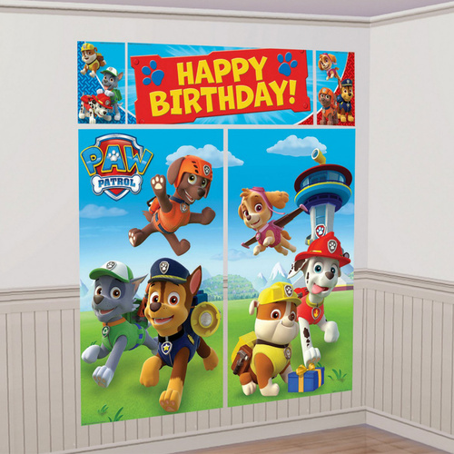 Paw Patrol Wall Scene Setter Kit - 5 piece set