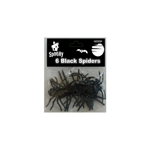 6 BLACK SPIDERS