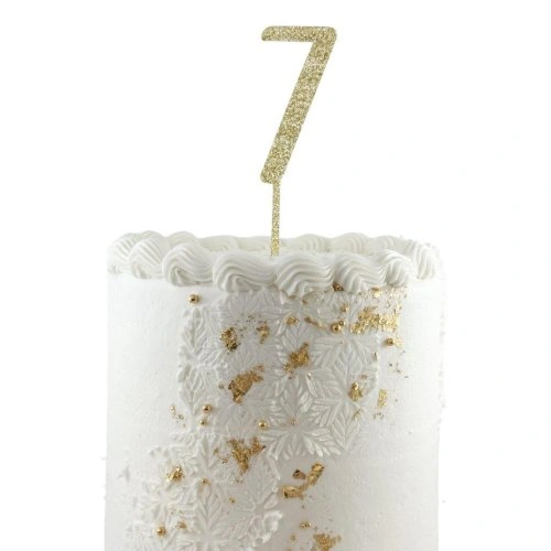 Gold Glitter Number 7 Cake Topper