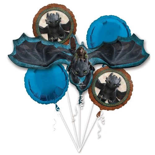 How to Train Your Dragon Foil Balloon Bouquet 5 Pack