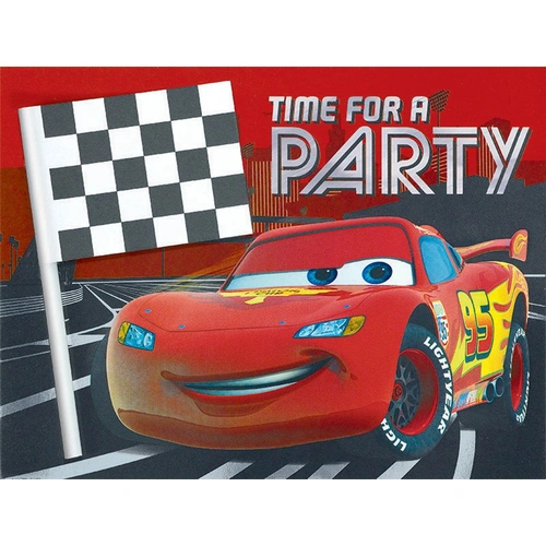Cars 3 Deluxe Jumbo Invitations 8 Pack