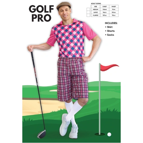 Golf Pro Pink Adult Costume