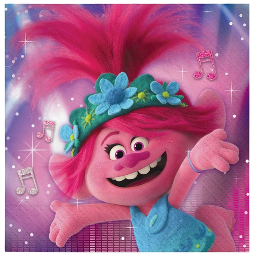 Trolls World Tour Lunch Napkins 16 Pack