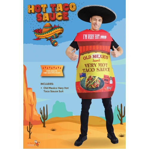 Hot Taco Sauce Adult Costume