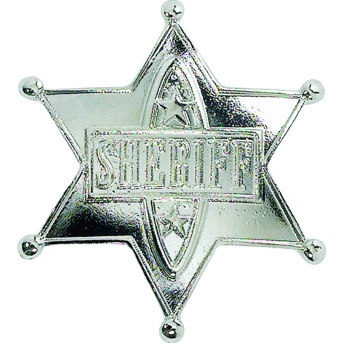 Silver Sheriff Badge Party Favour