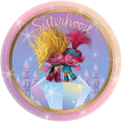 Trolls Band Together Sisterhood 23cm Paper Plate 8 Pack