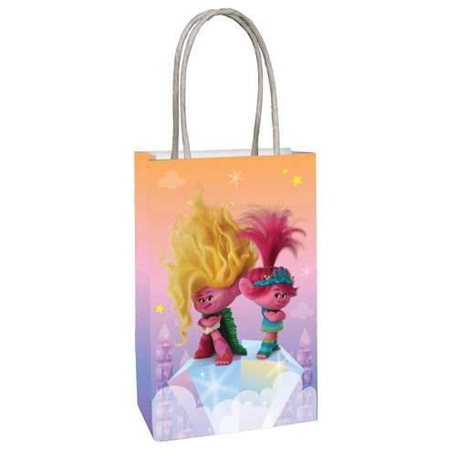 Trolls Band Together Kraft Paper Party Bags 8 Pack