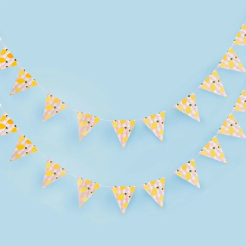 Summer Picnic Lemon Flag Bunting