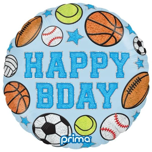 Happy Birthday Boy Patches Foil Balloon 18 Inch