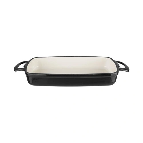Rectangular Cast Iron Dish 2.8L -- BLACK