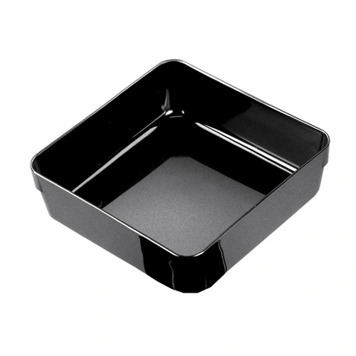 Rimless Square Food Display Tray - BLACK