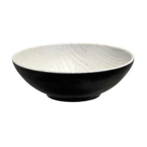 Black and Stone Look Melamine Bowl -- 2.5L
